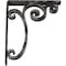 Ekena Millwork Avery Wrought Iron Bracket, (Triple center brace), Antiqued Warm Silver 2"W x 10"D x 12"H BKTM02X10X12TAVAWS - alternate 8